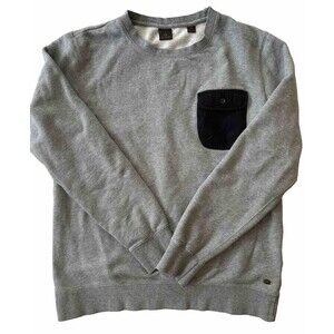 Scotch & Soda Crew Neck Pullover Sweatshirt Adult Sz XL Grey Pocket 100% Cotton